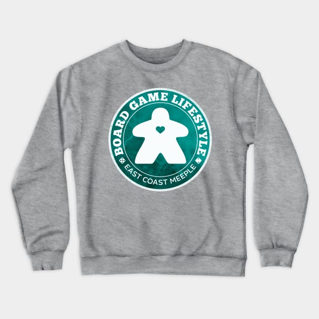 Board Game Lifestyle (Green) Crewneck Sweatshirt by east coast meeple